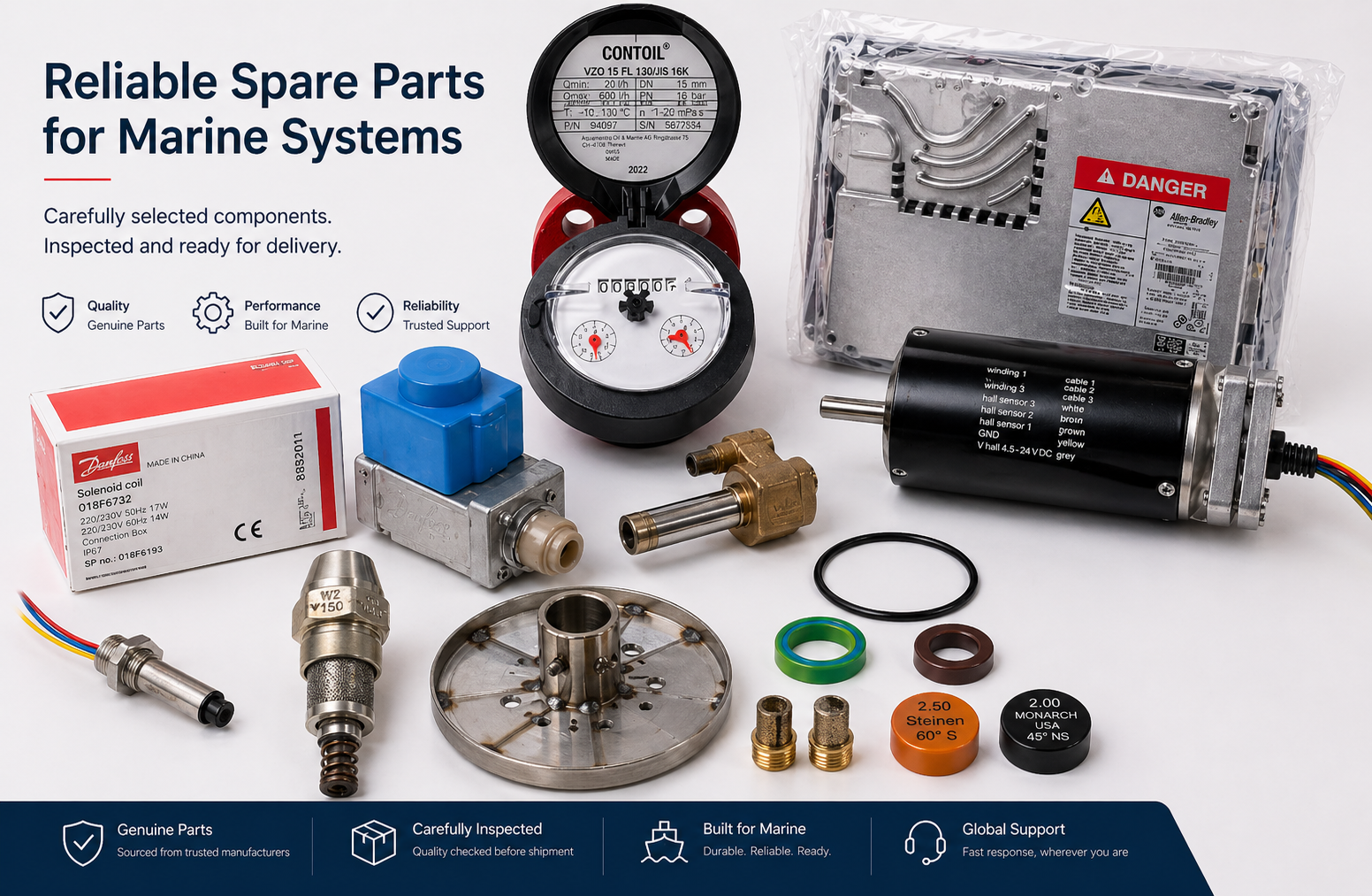 Marine spare parts supplied by ORBIS MARINE